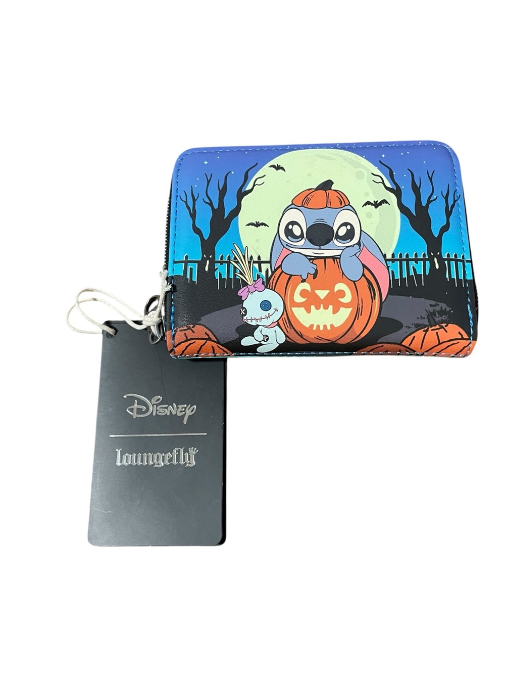 Loungefly Teal Ombre Stitch Pumpkin Zip Wallet
